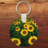 Sonnenblumenfeld Schlüsselanhänger (Vorderseite)