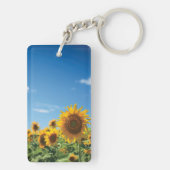 Sonnenblumenfeld Schlüsselanhänger (Rückseite)
