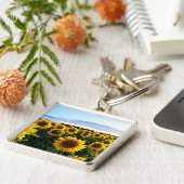 Sonnenblumenfeld Schlüsselanhänger (Seite)
