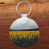 Sonnenblumenfeld-Schlüsselanhänger Schlüsselanhänger (Vorderseite)