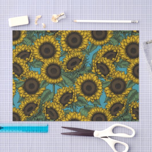 Sonnenblumenfeld Seidenpapier (Handwerk)