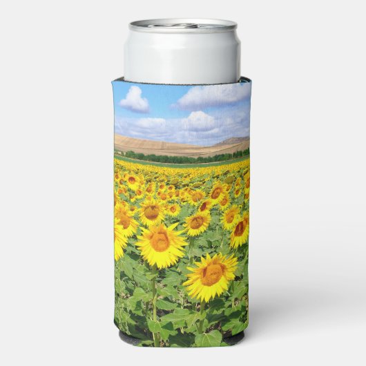 Sonnenblumenfeld Selters Dosenkühler (Seltzer Rückseite)