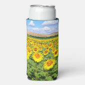 Sonnenblumenfeld Selters Dosenkühler (Seltzer Vorderseite)