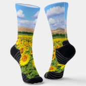 Sonnenblumenfeld Socken (Gewinkelt)