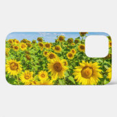 Sonnenblumenfeld, Sommersonntag. Case-Mate iPhone Hülle (Rückseite (Horizontal))
