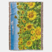 Sonnenblumenfeld, Sommersonntag. Decke (Vorderseite Vertikal)