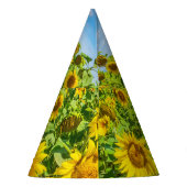 Sonnenblumenfeld, Sommersonntag. Partyhütchen (Rückseite)