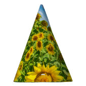 Sonnenblumenfeld, Sommersonntag. Partyhütchen (Rechts)