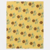 Sonnenblumenfeld. Sonnenblumensymbol Fleecedecke (Vorderseite)