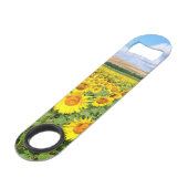 Sonnenblumenfeld Speed Flaschenöffner (Vorderseite Schrägansicht)