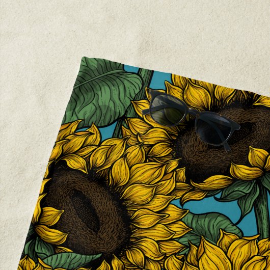Sonnenblumenfeld Strandtuch (Beispiel)