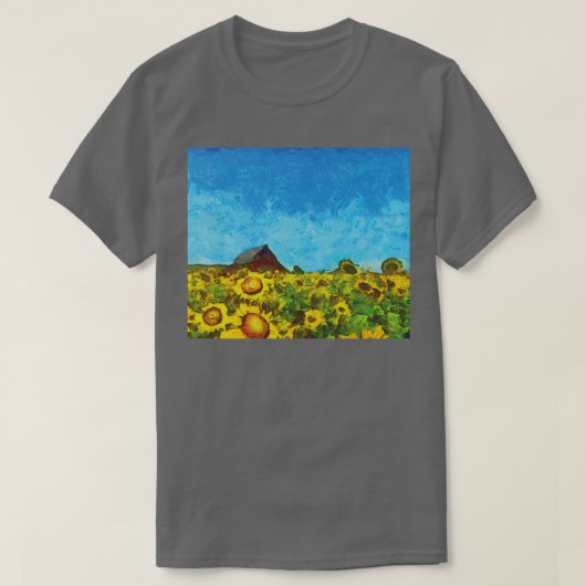 Sonnenblumenfeld T-Shirt (Design vorne)