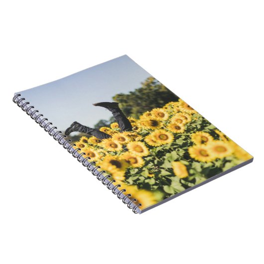 Sonnenblumenfeld tagsüber notizblock (Rechte Seite)