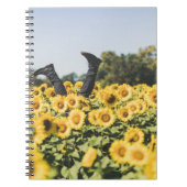 Sonnenblumenfeld tagsüber notizblock (Vorderseite)