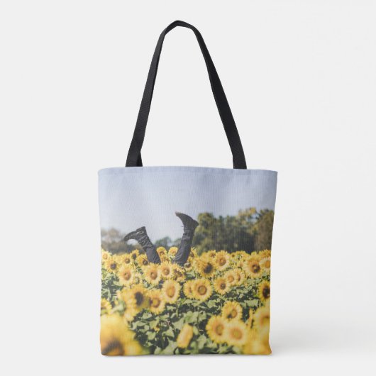Sonnenblumenfeld tagsüber tasche (Rückseite)