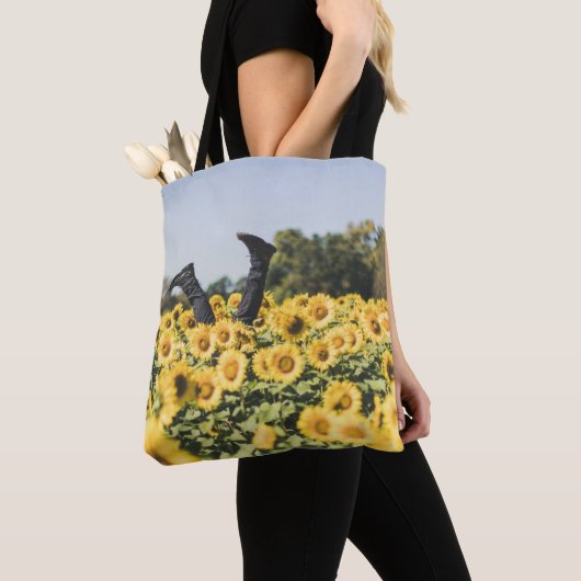Sonnenblumenfeld tagsüber tasche (Von Nahem)