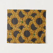 Sonnenblumenfeld-Tapete Wandteppich (Vorderseite (Horizontal))