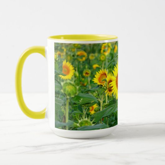 Sonnenblumenfeld Tasse (Links)