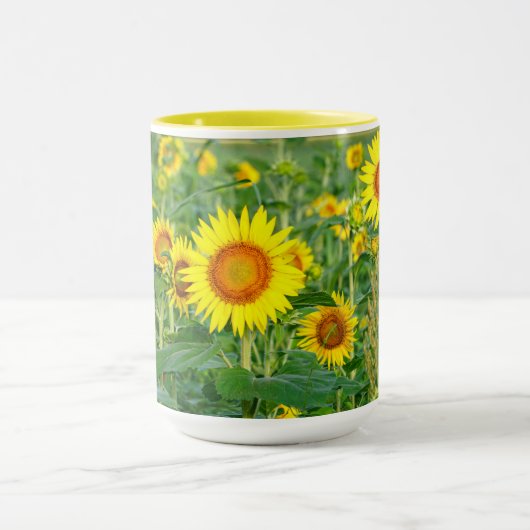 Sonnenblumenfeld Tasse (Zentrum)