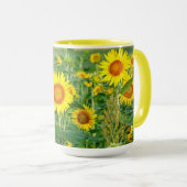 Sonnenblumenfeld Tasse (VorderseiteRechts)