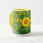 Sonnenblumenfeld Tasse (Vorderseite Links)