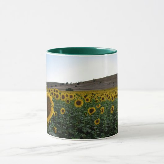 Sonnenblumenfeld Tasse (Zentrum)
