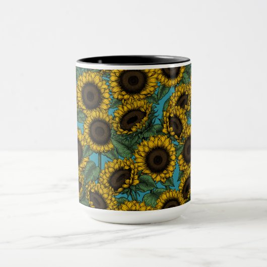 Sonnenblumenfeld Tasse (Zentrum)