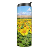 Sonnenblumenfeld Thermosbecher (Nach links gedreht)