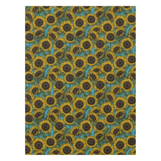 Sonnenblumenfeld Tischdecke (Vorderseite)