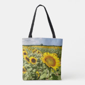 Sonnenblumenfeld-Tote-Tasche Tasche (Rückseite)