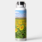 Sonnenblumenfeld Trinkflasche (Rückseite)