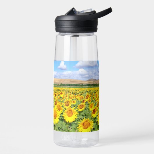 Sonnenblumenfeld Trinkflasche (Links)