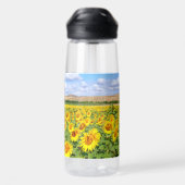Sonnenblumenfeld Trinkflasche (Rückseite)