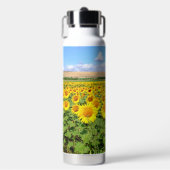 Sonnenblumenfeld Trinkflasche (Vorderseite)