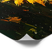 Sonnenblumenfeld und toskanische Hütte Impressioni Poster (Ecke)