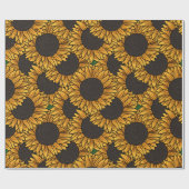 Sonnenblumenfeld-Verpackungspapier Geschenkpapier (Flach)