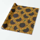 Sonnenblumenfeld-Verpackungspapier Geschenkpapier (Ungerollt)