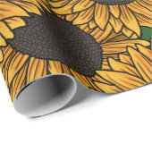 Sonnenblumenfeld-Verpackungspapier Geschenkpapier (Rolleneckpunkt)