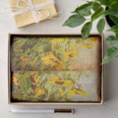 Sonnenblumenfeld Vintag Antike Gelbe Decoupage Seidenpapier (Geschenk)