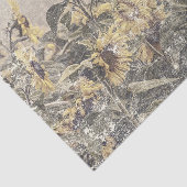 Sonnenblumenfeld Vintag Antike gestresste Textur Seidenpapier (Ausschnitt)