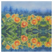 Sonnenblumenfelder Aquarell Stoff (Nahaufnahme)