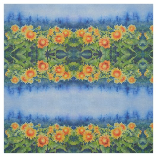 Sonnenblumenfelder Aquarell Stoff (Muster)