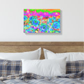 Sonnenblumenfelder - blau leinwanddruck (Insitu (Schlafzimmer))