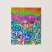 Sonnenblumenfelder - blau puzzle (Vertikal)