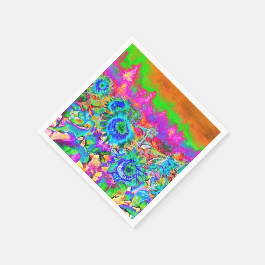 Sonnenblumenfelder - blau serviette (Ecke)