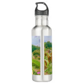 Sonnenblumenfelder Edelstahlflasche (Rückseite)