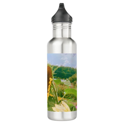 Sonnenblumenfelder Edelstahlflasche (Rechts)