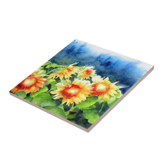 Sonnenblumenfelder Fliese (Seite)