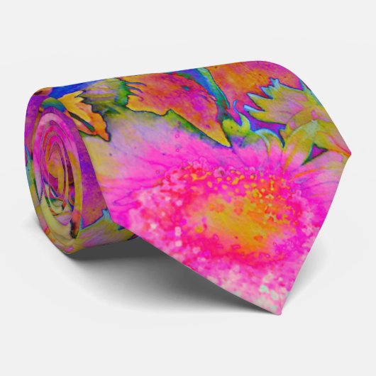 Sonnenblumenfelder für immer - abstrakt rosa krawatte (Gerollt)