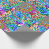 Sonnenblumenfelder für immer blau geschenkpapier (Ecke)